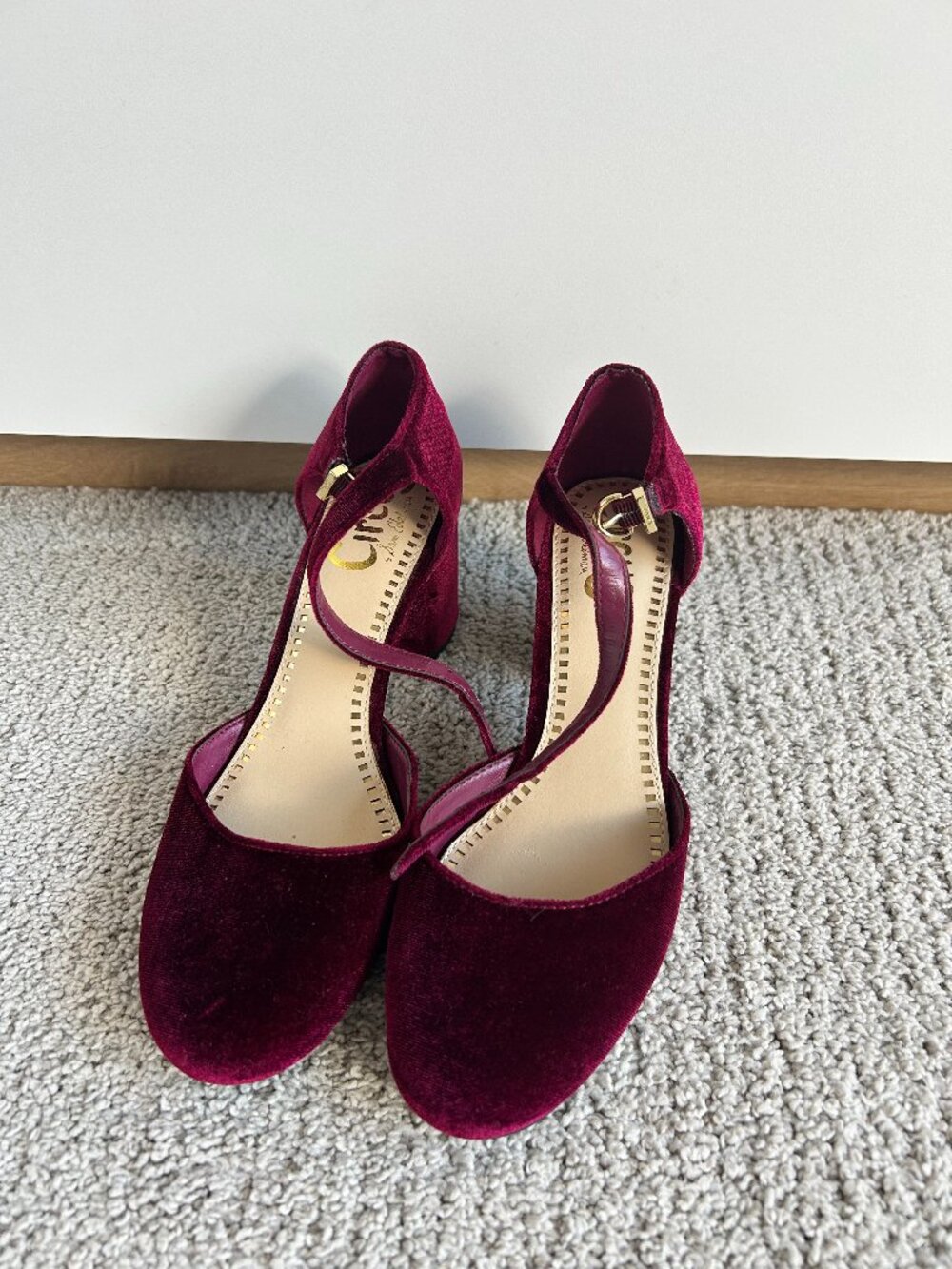 Circus by Sam Edelman Velvet Block Heel Size 6